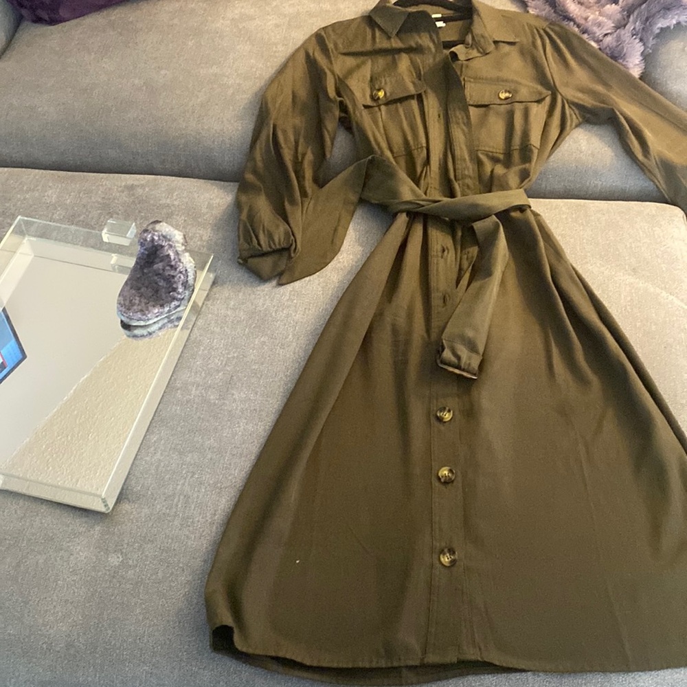 Button down wrap dress